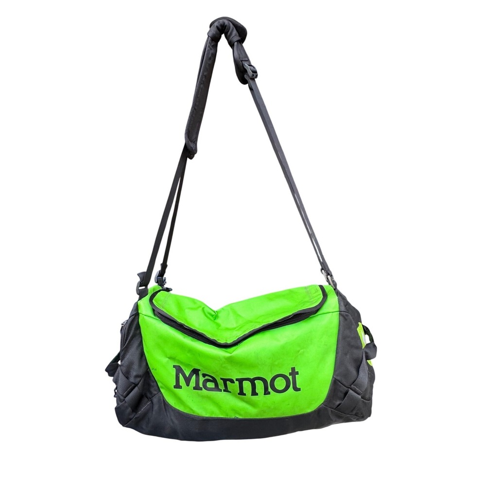 Marmot Long Hauler Duffel Bag Medium Lime Green Black Backpack Straps 50L Travel